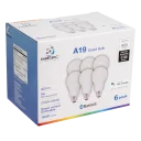 6-Pack - A19 Google Dimmable Smart White