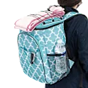 Multiple storage pockets provide convenient organization