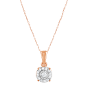 Sterling Silver with Rose Pleating