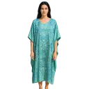 Satin Blue/Green Print