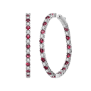 Rhodium Plated - Clear and Red
