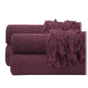 Fringe Faux Linen in Aubergine