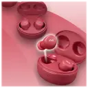 Automatically powers on and connect to your device when simply removing the earbuds from the easy to hold charging case