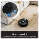 Self-cleaning brushroll digs deep into carpets for thorough cleaning