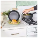 Effortless food release and easy cleanup with the nonstick interiors
