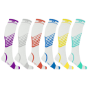 V-Striped White Edition Knee-High Compression Socks