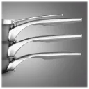 Brushed stay-cool stainless steel handles