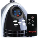 Use the easy to read digital LED control panel and display or the included remote control