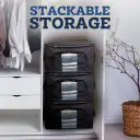 Stacks to save storage space in closets or dorms