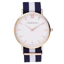 Rose Gold/Navy & White with Roman Numerals
