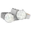 Silver Bracelet + Grey Band