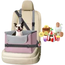 Dog Car Seat (Pink) + 3-Pack Toys