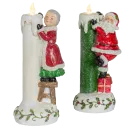 Valerie Parr Hill Santa & Mrs. Claus Candle Set