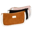 Faux Suede with Faux Shearling Trim