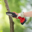 Handheld chainsaw is perfect for pruning and gardening