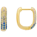 Blue 14k Yellow Gold Plated