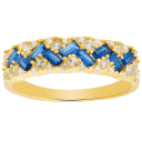 Blue Ombre 14k Yellow Gold Plated