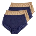Navy/Light Blue Crossdye/Solid Beige