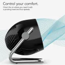 Rotating axis lets you direct airflow exactly where needed