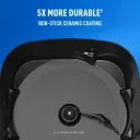 Durable coating lasts 5x longer than standard non-stick