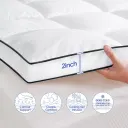 2" thick topper with a layer to balance temperature year round