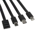 Includes integrated USB-A, MicroUSB, USB-C and Lighting cables