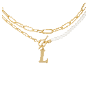 Both not Included. But can combined with the Pearl and Link Chain Initial Necklace