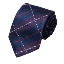 Midnight Navy / Burgundy / Silver Stripes