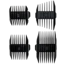 Comes with four double-sided attachments for eight different cut lengths