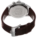 Silver Case w/ Grey Dial on Dark Brown Strap