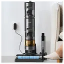 Self-cleaning roller brush maintains optimal cleaning performance without manual intervention