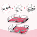 No-tool assembly makes setup simple and convenient.
