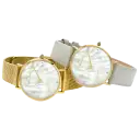 Gold Bracelet + Grey Band