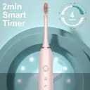 Smart 2 minute timer encourages dentist recommended brushing.