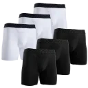6" Cotton Basics Boxer Briefs (Black/White)