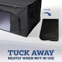 Folds flat when not in use