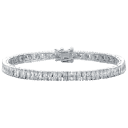 Two Row Tennis Bracelet in White Gold Plating