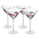 Martini Glasses - Red Line