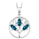 Drop Pendant Blue Topaz Necklace