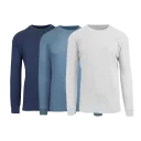 Navy, Heather Blue, White