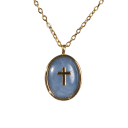 Faith Lapis Cross Icon Necklace