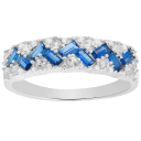 Blue Ombre Sterling Silver