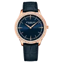 Rose Gold-Tone Case with Blue Dial and Crystals