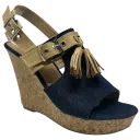 Dark Blue with Tan Accents