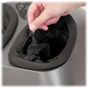 The zippered lining allows for easy cleaning & maintenance