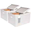 2 Jumbo Storage Bins - Charcoal