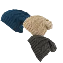 Without Poms in Navy/Camel/Charcoal