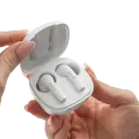 Rechargeable wireless hearing aids with a sleek charging case for easy everyday use.