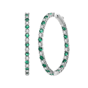 Rhodium Plated - Clear and Green