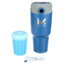 Compact personal air cooler with reusable ice pack for extended, on the go cooling